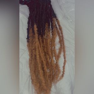 100% handmade human/synthetic blend locs.